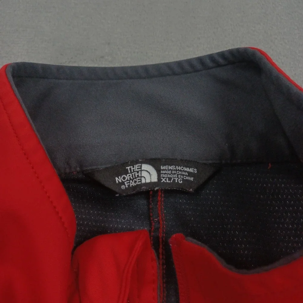 North Face Jacket Mens XL Red‎ Full ZIp Outdoor Casual Pockets Windstopper